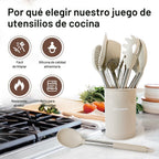 Juego de utensilios de cocina - Utensilios de cocina de silicona -...