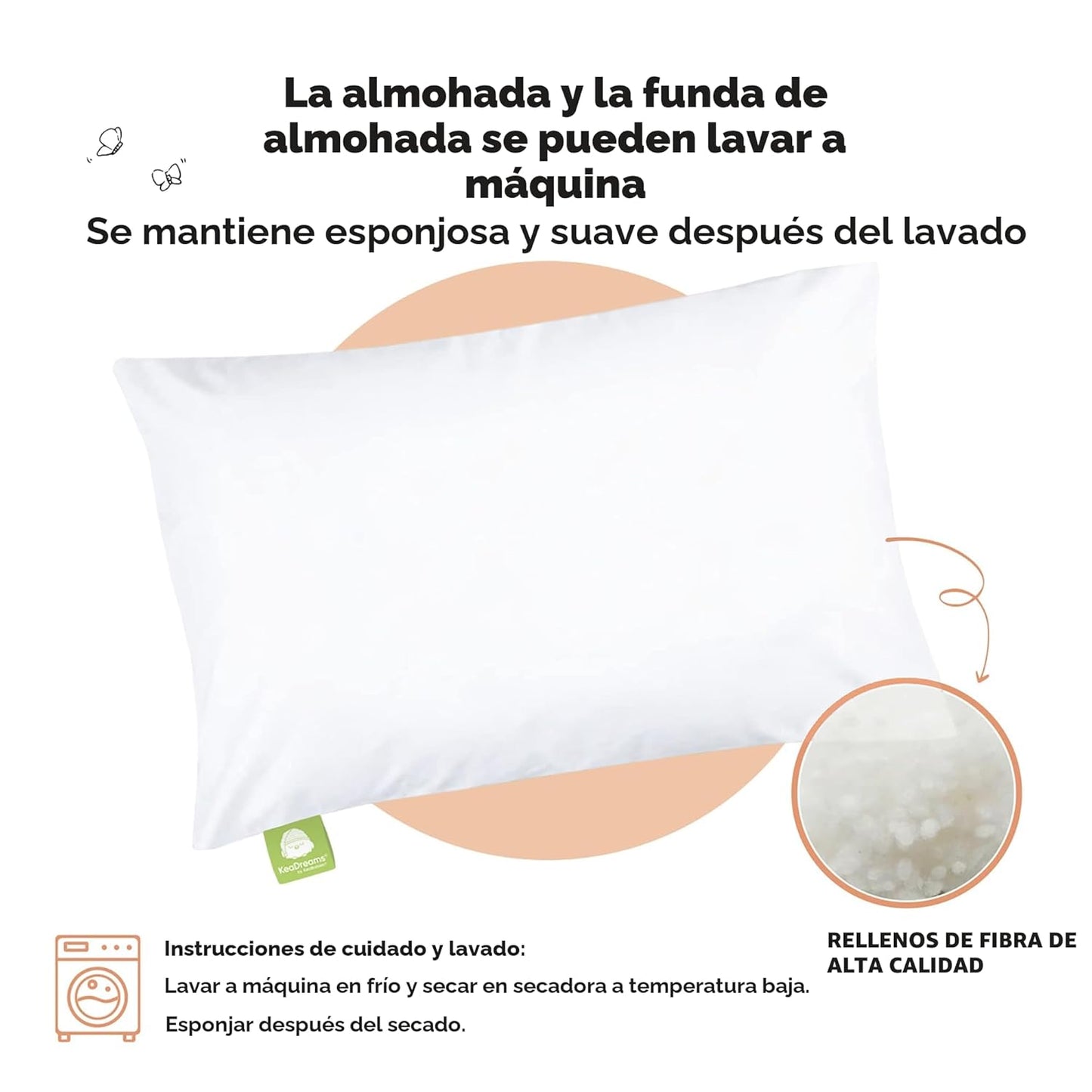My Little Dreamy Kids Almohada pequeña de 13 x 18 pulgadas con fund...