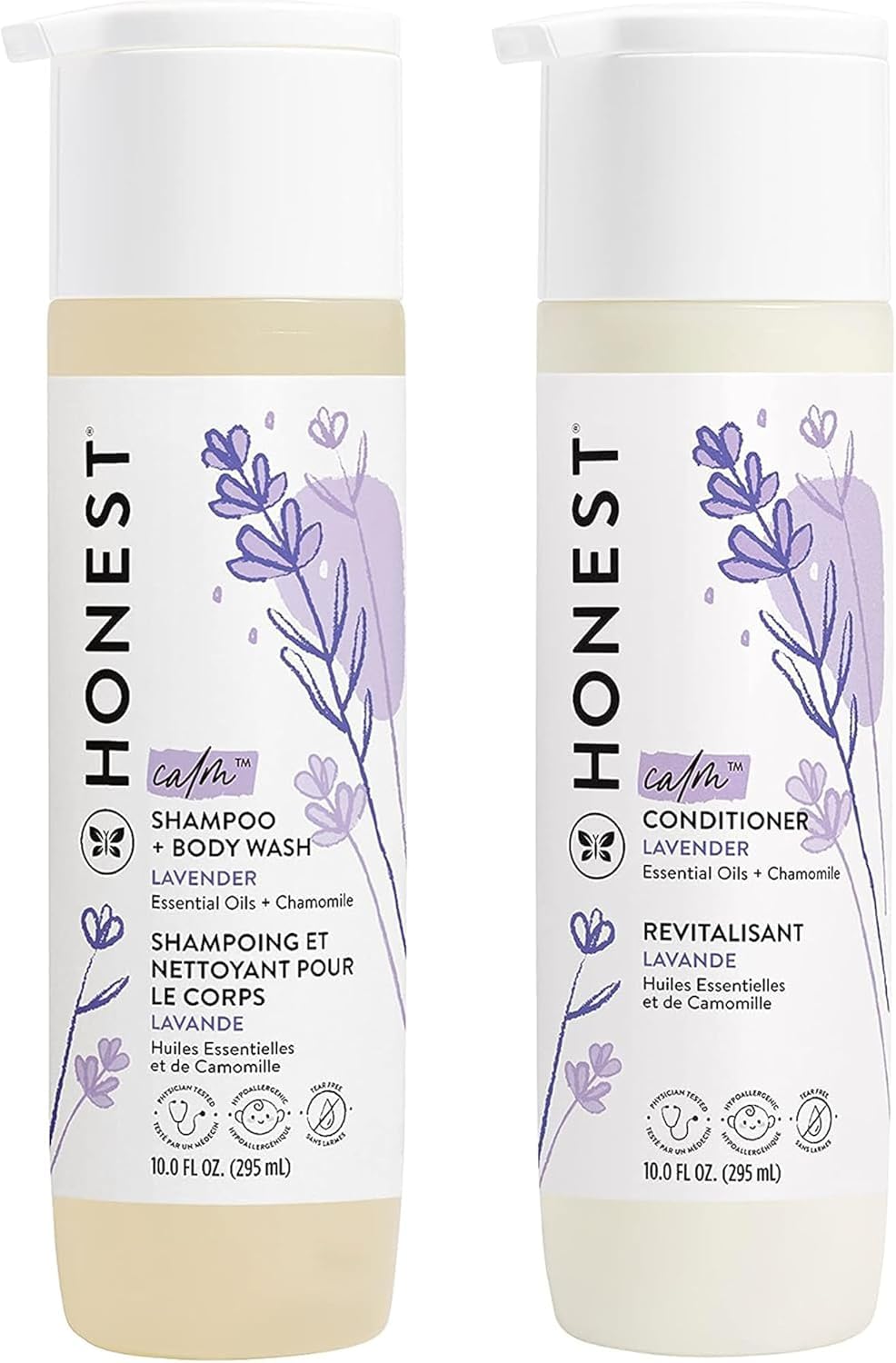 The Honest Company Champú, gel de baño, acondicionador, lavanda cal...