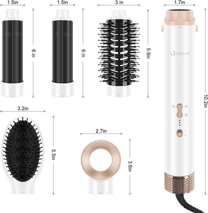 IG INGLAM MegaAIR Styler, cepillo secador de pelo profesional 5 en...