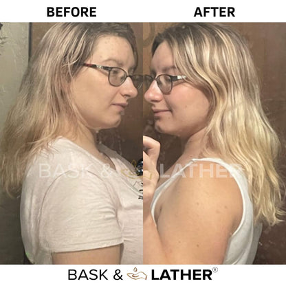 Aceite para el crecimiento del cabello y estimulador del cuero cabelludo de Bask & Lather, mezcla de menta y romero prensada en frío con semilla de uva para el crecimiento del cabello, orgánico y