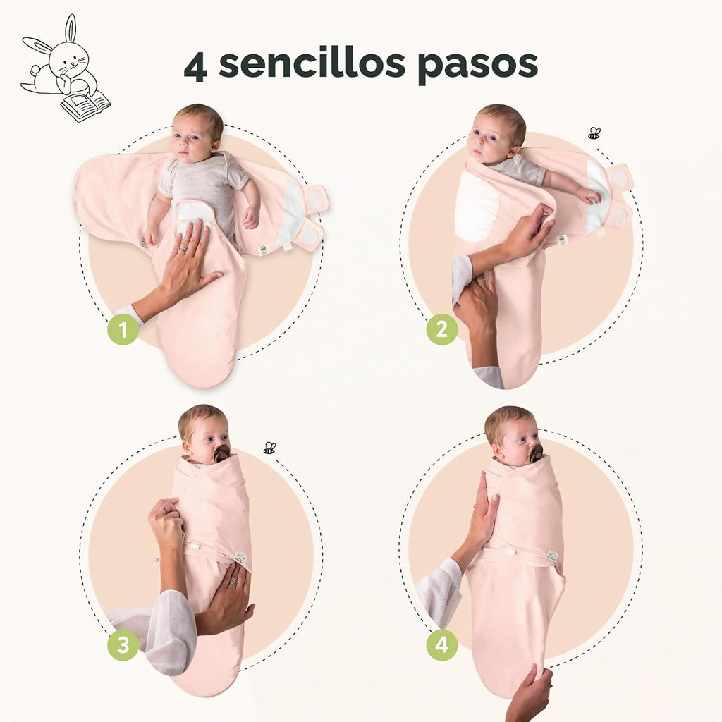 Paquete de 3 mantas orgánicas para dormir para bebé, para recién na...