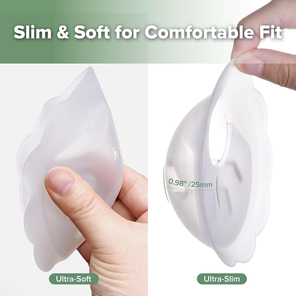 haakaa Recolector de leche materna de silicona suave en forma de pé...