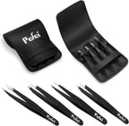Pefei Juego de pinzas profesionales de acero inoxidable para cejas,...