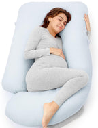 Momcozy Almohadas de embarazo para dormir, almohada en forma de U d...