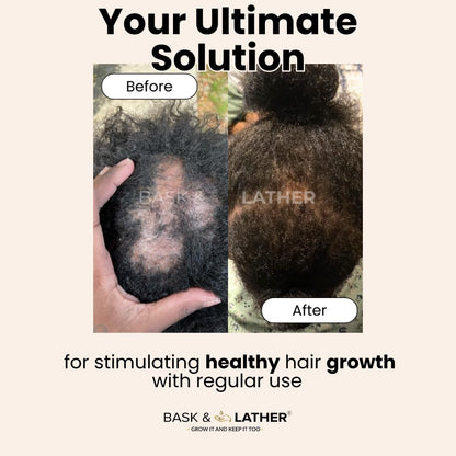 Aceite para el crecimiento del cabello y estimulador del cuero cabelludo de Bask & Lather, mezcla de menta y romero prensada en frío con semilla de uva para el crecimiento del cabello, orgánico y