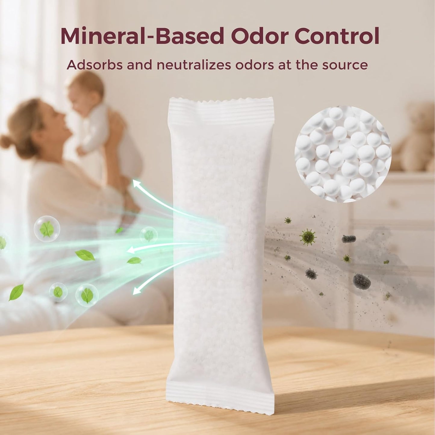 Momcozy Recambios desodorantes para cubo de pañales, 4 paquetes de...