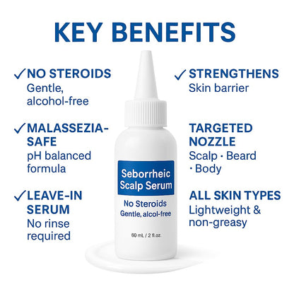 Suero para el Cuero Cabelludo Seborreico 8X DE ACTUACIÓN RÁPIDA - Ungüento Calmante para Enrojecimiento y Dermatitis - Pomada de Acción Rápida para Cuero Cabelludo, Cara, Pecho y Cuerpo para Hombres y