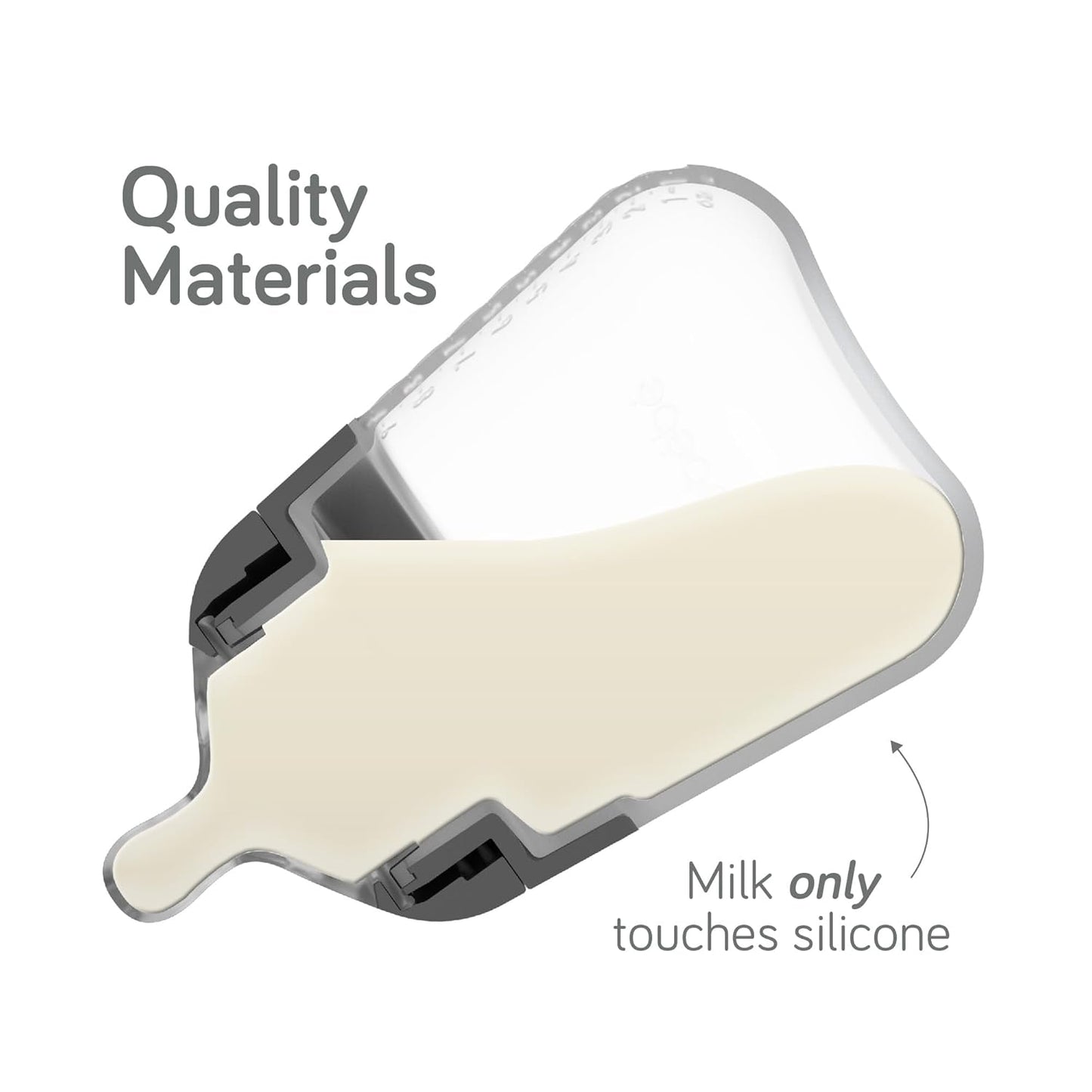 Nanobebe - Biberón de silicona flexible, anticólicos, sensación nat...