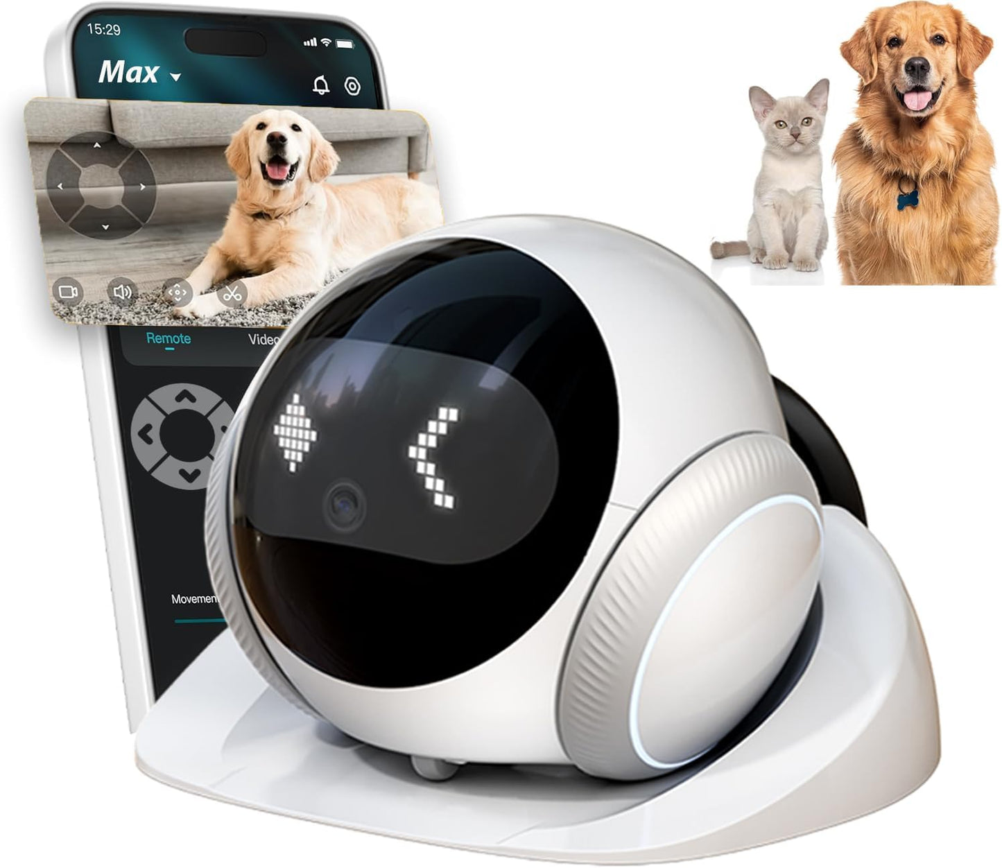 Cámara de seguridad para el hogar, robot para mascotas, cámara para...