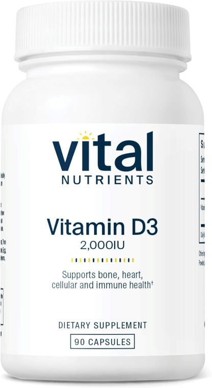 Vital Nutrients Vitamina D3 | 2000 UI | Suplemento de vitamina D pa...