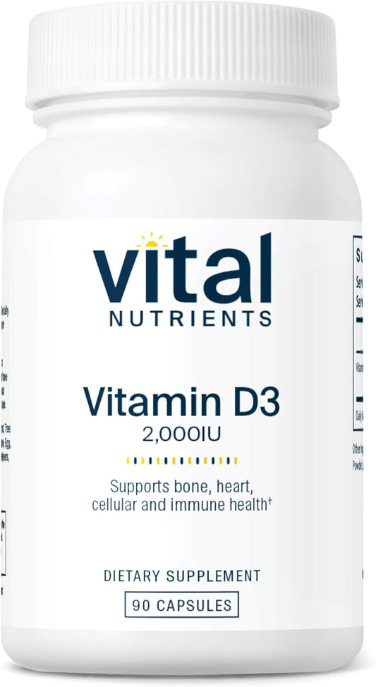 Vital Nutrients Vitamina D3 | 2000 UI | Suplemento de vitamina D pa...