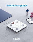 RENPHO Báscula inteligente para peso corporal, IMC y grasa corporal...