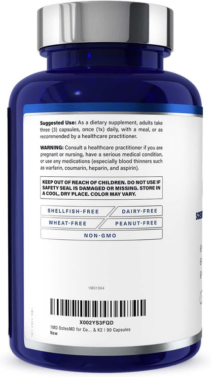1MD Nutrition OsteoMD para un apoyo óseo integral | con hidroxiapat...