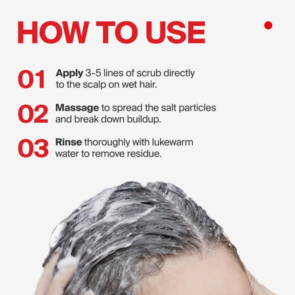 Dr.FORHAIR Folligen Sea Salt Scaler Biotin Scaler - Exfoliante para cuero cabelludo (10.5 onzas), 45% de sal marina, limpieza profunda del cabello, purificadora de sal del cuero cabelludo, tratamiento