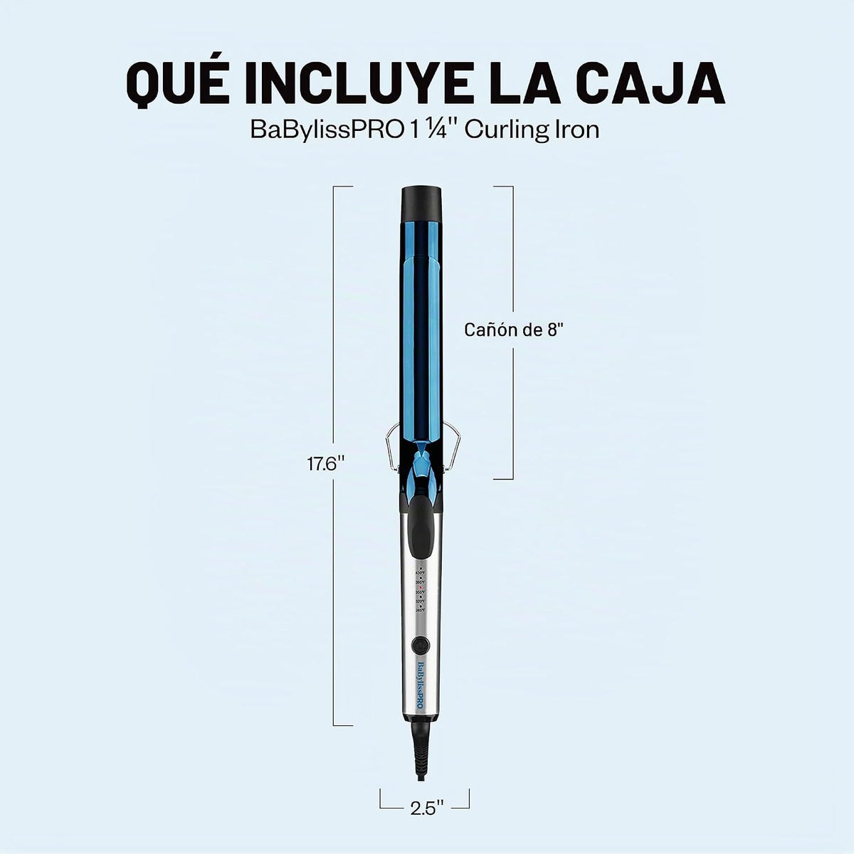 BabylissPRO Rizador profesional Nano Titanium con barril extendido\...