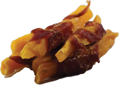 Amazon Brand - Solimo Golosinas para perros de batata y pato, 2 libras