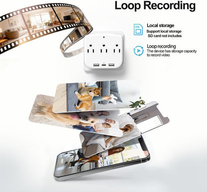 ULar Cargador de pared de cámara de salida 4K para interiores, moni...