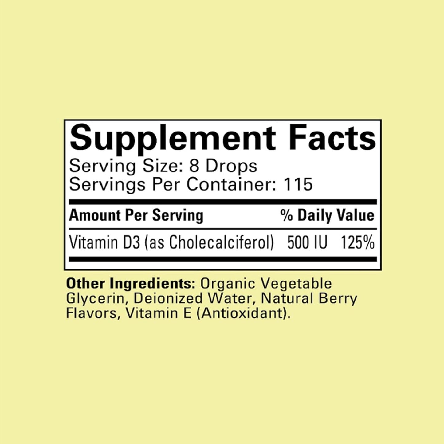 Vitamina D3 Child Life, 3, 3