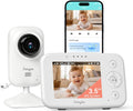 Simyke Monitor de bebé de video WiFi 720P, interruptor de encendido...