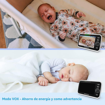 HelloBaby Monitor de Bebé Mejorado de 5'' con Batería de 30...