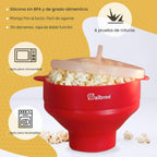 Salbree Tazón plegable de silicona para hacer palomitas de maíz par...