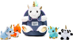 Naturally KIDS Mochila de unicornio para niños pequeños con juguete...