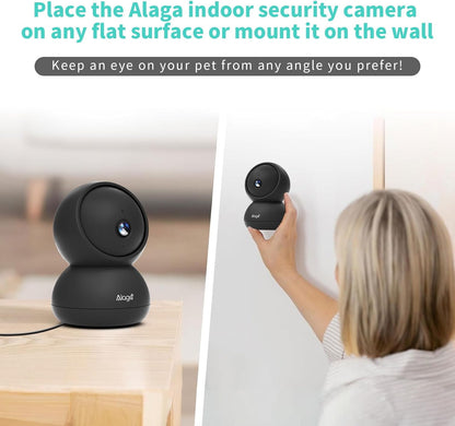 Alaga Cámara de seguridad para interiores, 3K, panorámica\/inclinac...