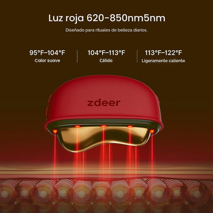 ZDEER Terapia de luz roja LED para masajeador facial y cuello, disp...