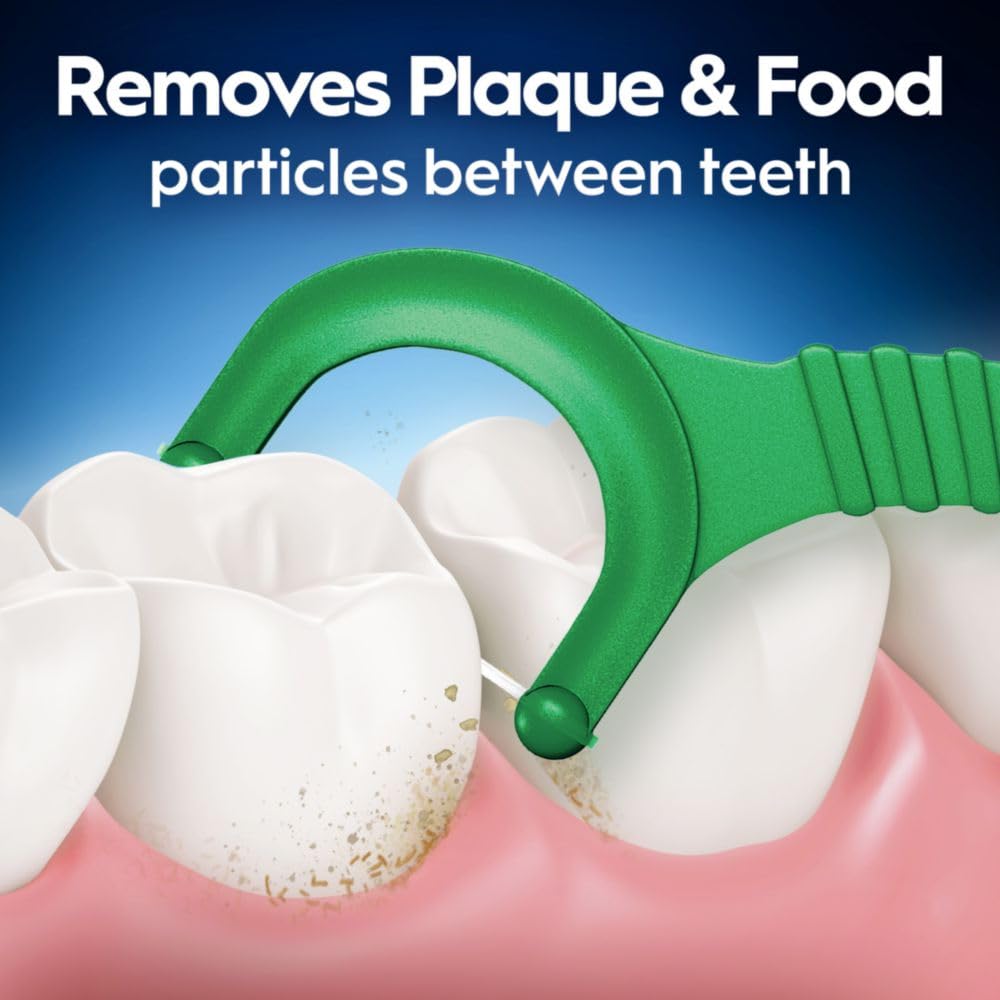 Oral-B - Palillos con hilo dental Glide de menta con sabor Scope de larga duración, 3 paquetes de 75 palillos (225 en total)