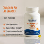 Nordic Naturals Vitamina D3 1000, Naranja - 120 mini geles blandos - 1000 UI de vitamina D3 - Soporta huesos saludables, estado de ánimo y función del sistema inmunitario - Sin OGM - 120 porciones