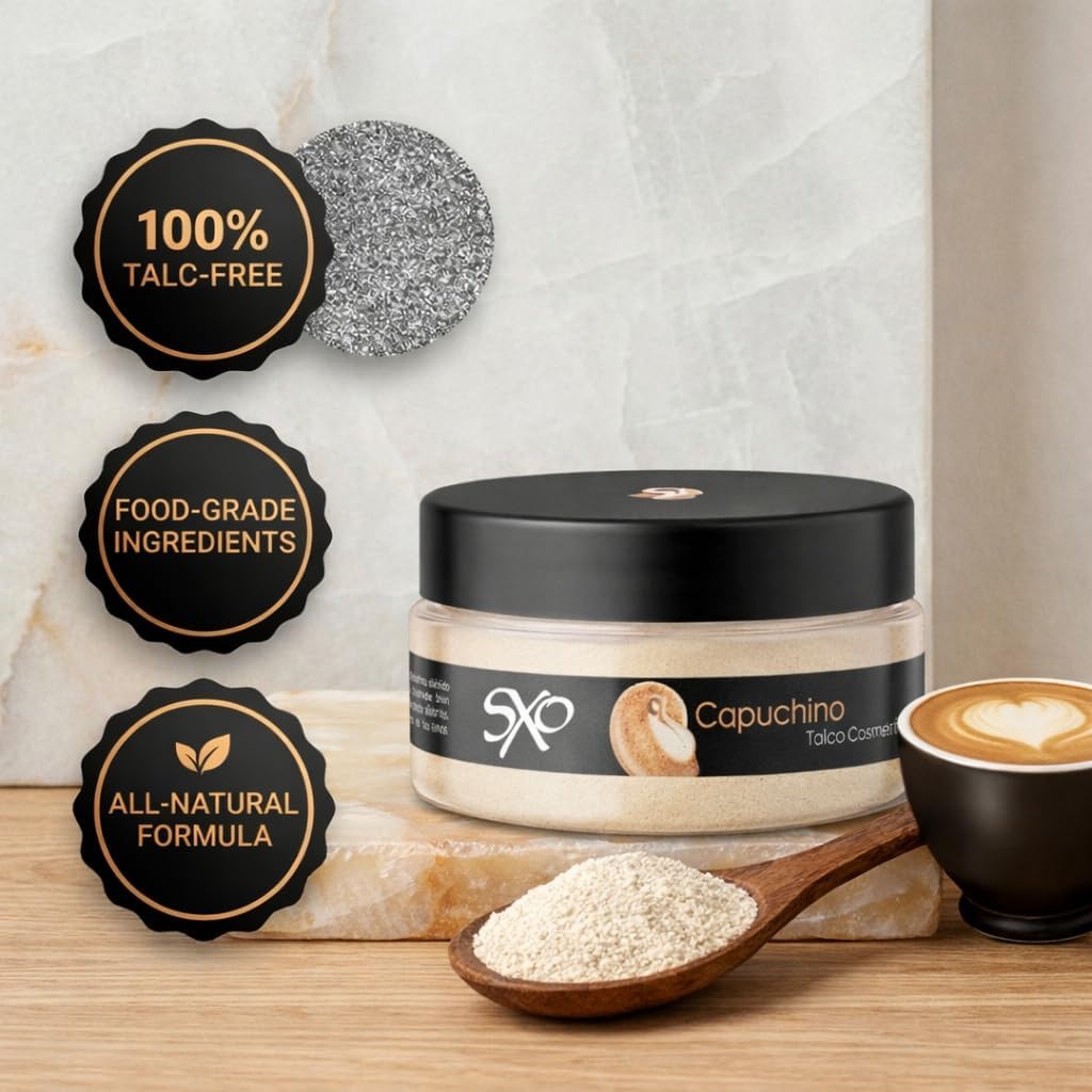 SXO Gourmet - Polvo corporal comestible con sabor a capuchino para...