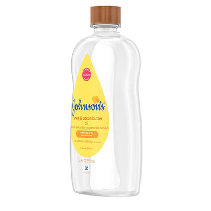Aceite de bebé Johnson's con karité y manteca de cacao, 20 onza...