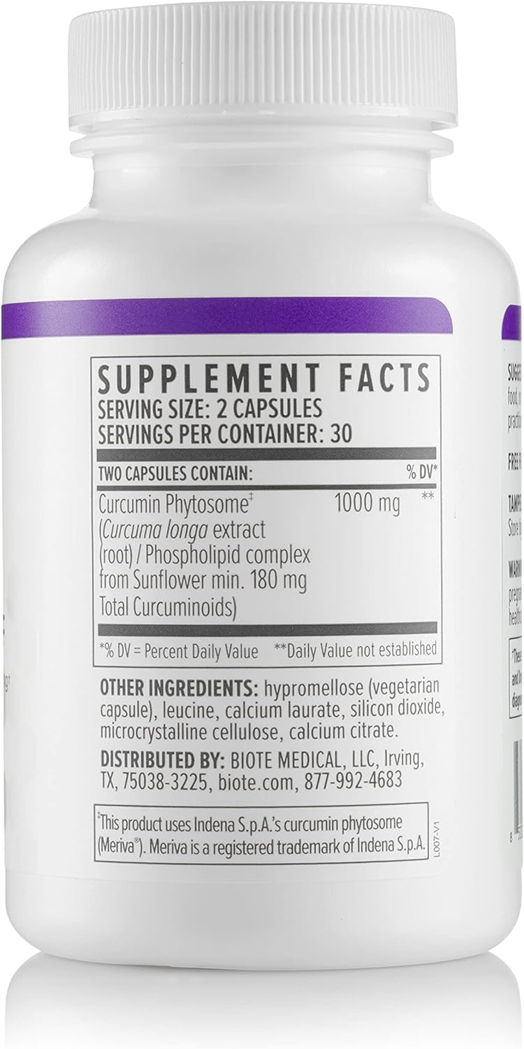 Biote Nutraceuticals - Curcumina SF - Circulación + Envejecimiento...