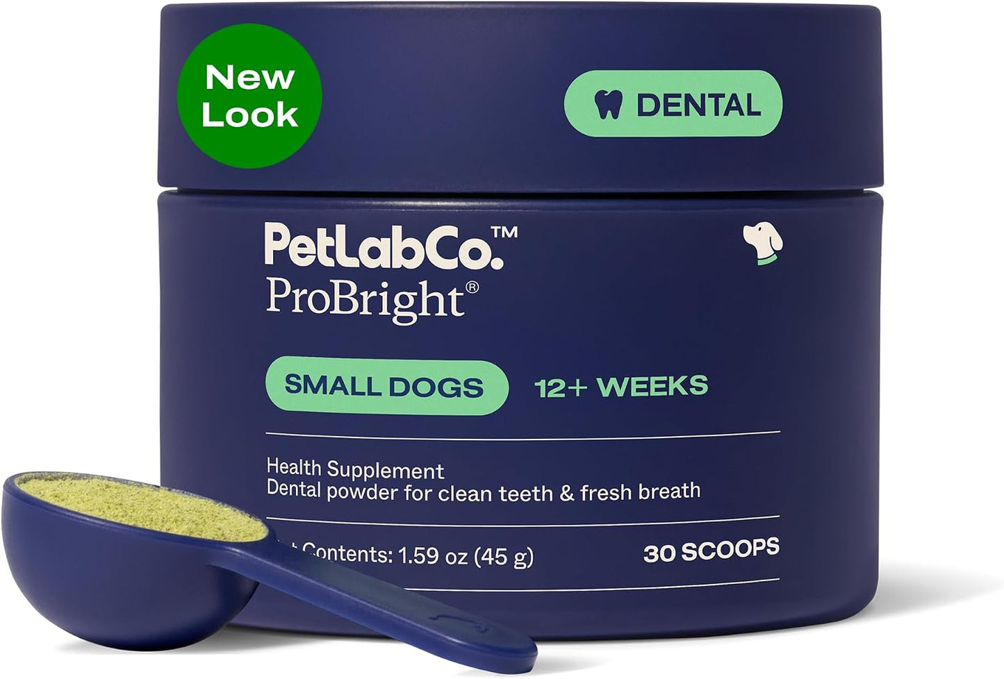 PetLab Co. ProBright Polvo Dental - Refrescante de Aliento para Per...