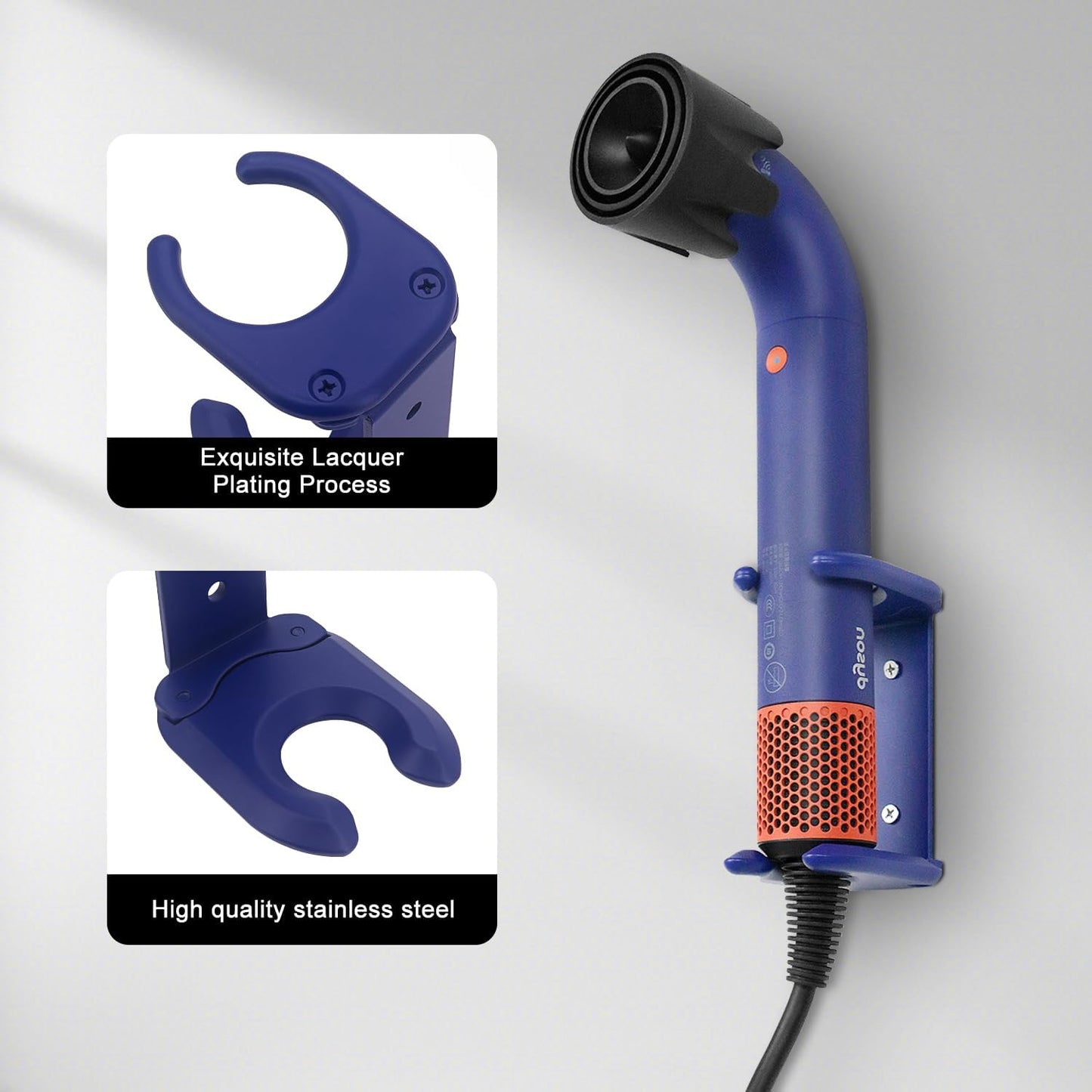Boweike Organizador de montaje en pared compatible con el secador d...