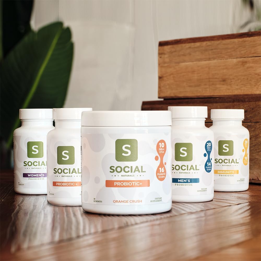 Social Naturals Probiótico para hombres | 20 mil millones de UFC |...