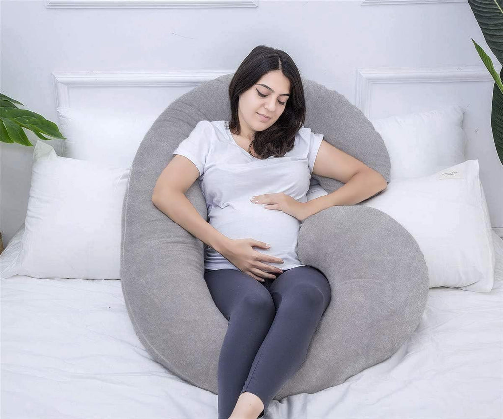 1 MIDDLE ONE - Almohada de embarazo, almohada de cuerpo completo en...