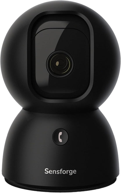 SensForge Cámara de seguridad Pan-Tilt de 2.5K, cámara WiFi de dobl...
