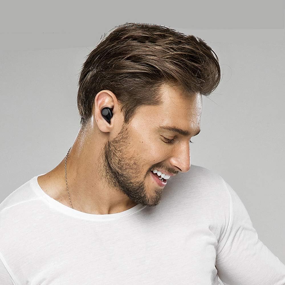Auricular Bluetooth de 10 horas de reproducción, auricular inalámbrico único, mini micrófono manos libres, auriculares para conductores de camiones, auricular Bluetooth para teléfonos inteligentes iOS, Android, PC, TV, audiolibro