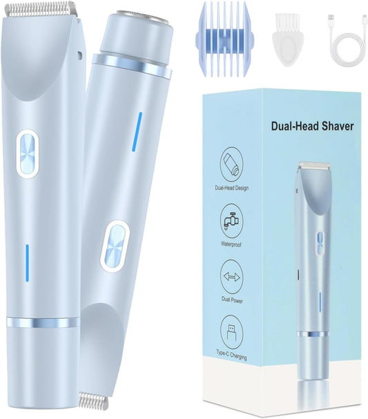 Bikini Trimmer for Women,2 in 1 Dual Head Bikini Shaver &amp; Body...
