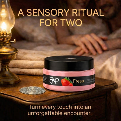 SXO Gourmet - Polvo corporal comestible con sabor a fresa para pare...