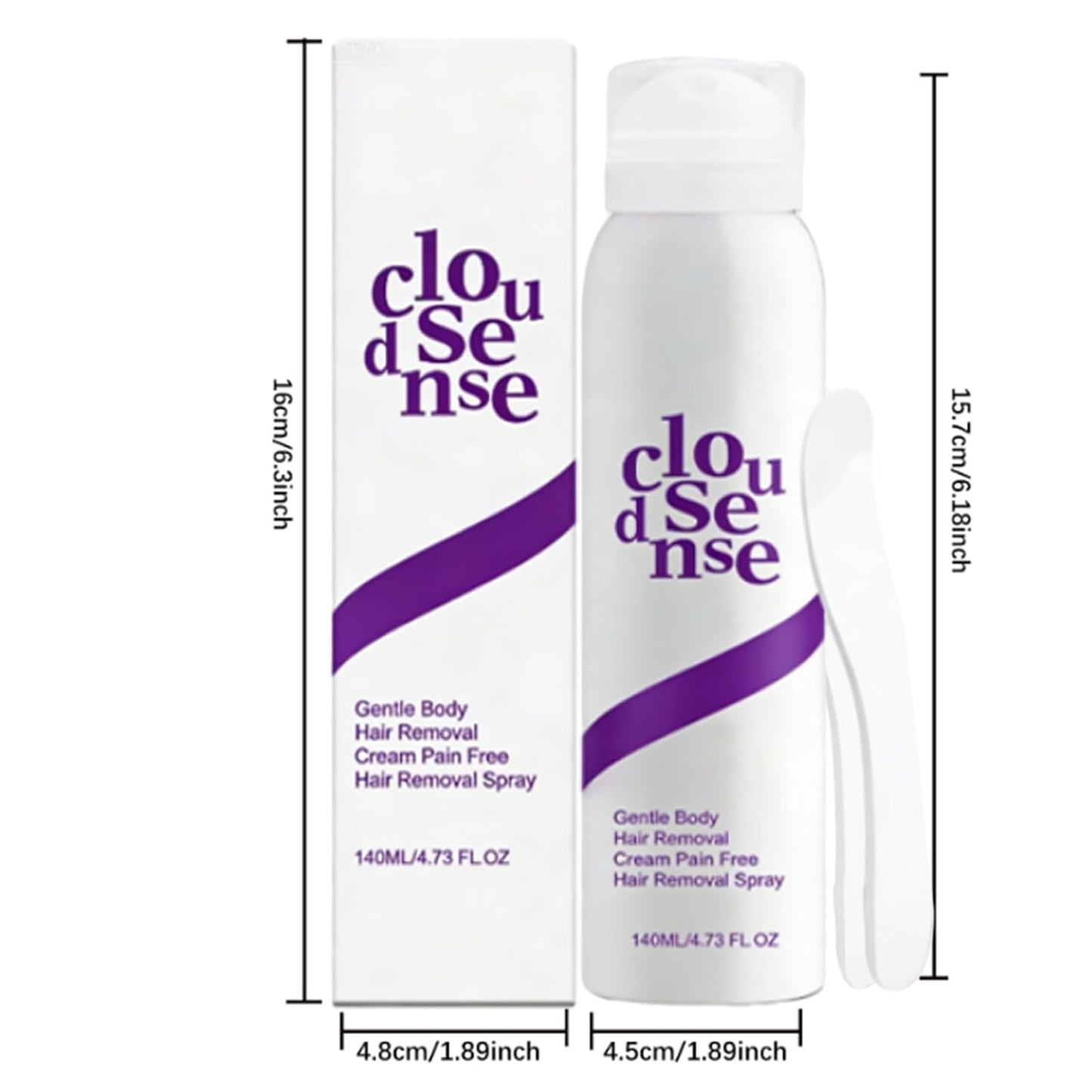 Cloud Sense - Spray de depilación suave, kit de depilación suave, c...