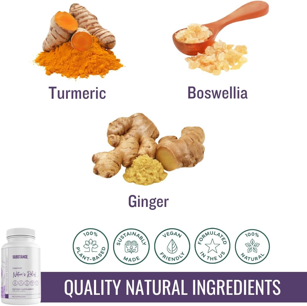 Nature's Relief | Suplemento de cúrcuma para mejorar dolores co...