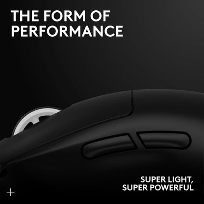 Logitech G PRO X Superlight 2 Ratón inalámbrico para juegos, 60g Pro-Grade con 5 botones programables, sensor 44k DPI, tasa de reporte de 8kHz, carga USB-C para PC/Mac - Negro