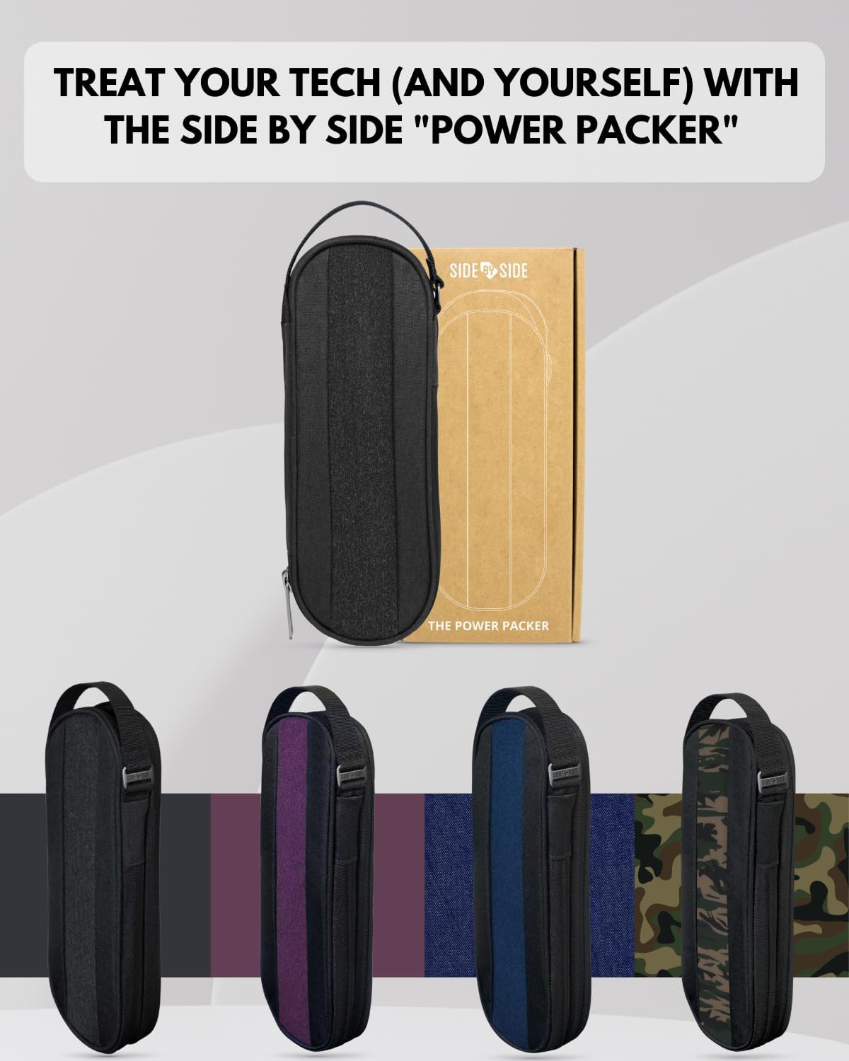 SIDE BY SIDE Electronics Organizer Travel Case for Cables, Charger,...