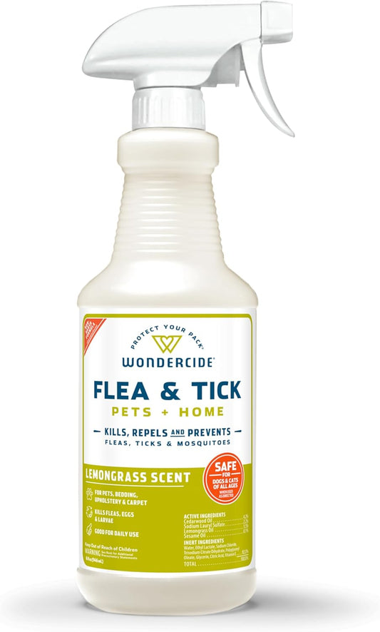 Wondercide - Spray para pulgas, garrapatas y mosquitos para mascota...
