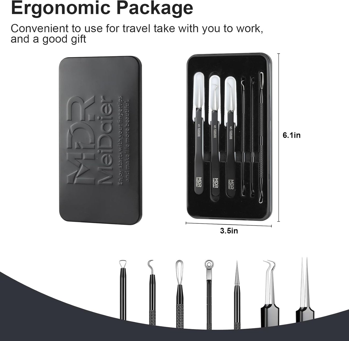 Meidaier Kit de eliminación de puntos negros, extractor de comedona...