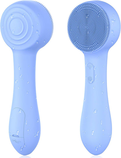 Cepillo de limpieza facial de silicona, limpiador facial impermeabl...