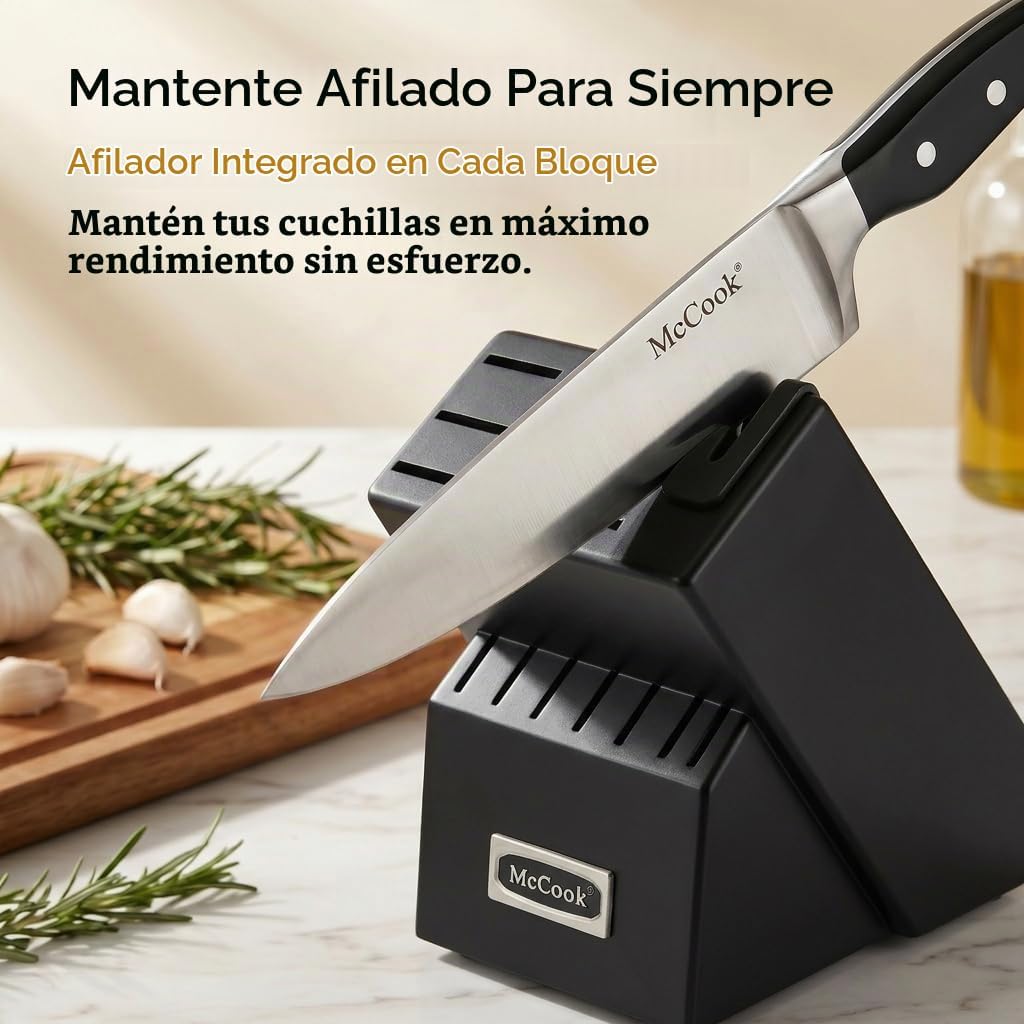 McCook Juego de cuchillos de cocina, 20 piezas, juego de cuchillos...